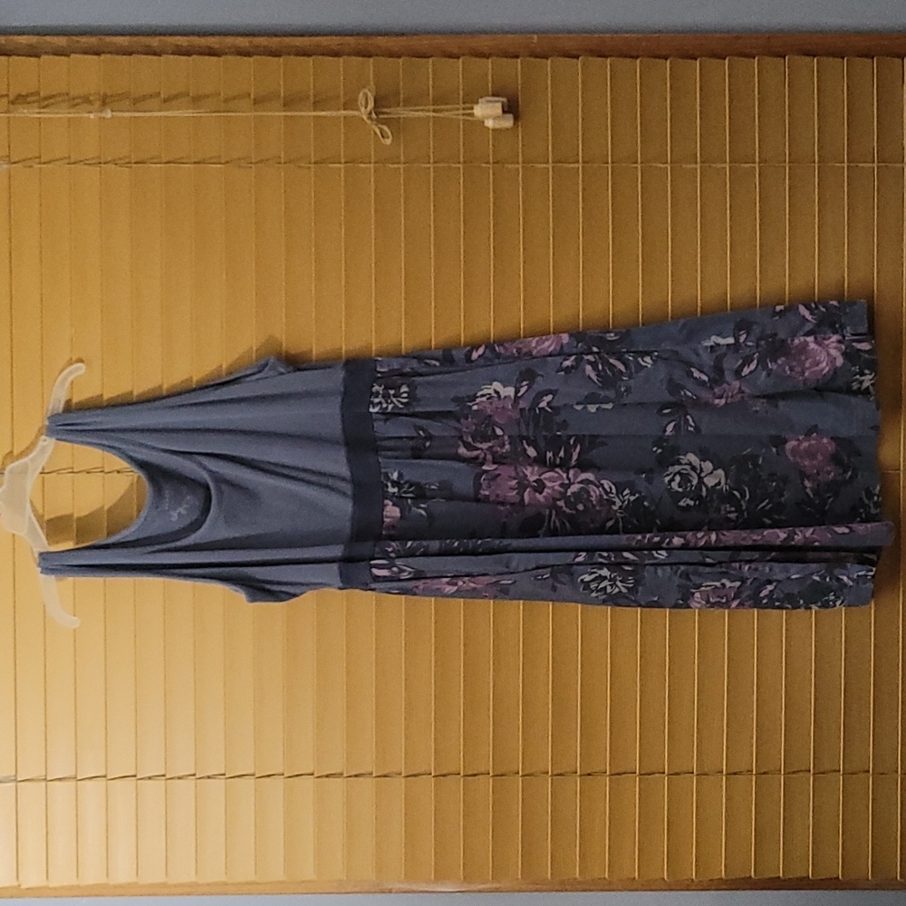 Gray floral dress